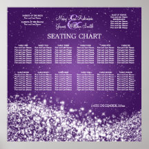 Onda Sparkling Purpl da carta elegante do assento  Posteres