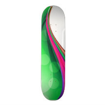 Ondas coloridas 2 skate personalizado