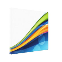 Ondas coloridas impressão de canvas esticada