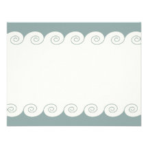 Ondas Grecian da espiral Convite Personalizados