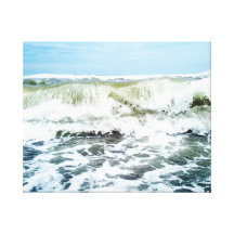 Ondas Impressão De Canvas Envolvidas