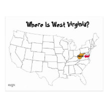 Onde está West Virginia? Cartão Postal