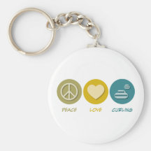 Ondulação do amor da paz chaveiros