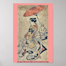 Onnagata Matsumoto Hyozo por Torii, Kiyonobu Ukiyo Posters
