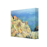 Opinião da casa de campo do mar Monet Impressão De Canvas Envolvida