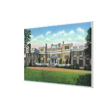 Opinião de Hyde Park da mansão do presidente FDR Impressão De Canvas Esticada