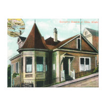 Opinião exterior MansionSitka executivo, AK Impressão Em Canvas