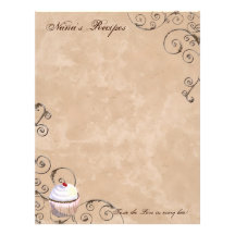 Oração & páginas da receita da mulher do chocolate papel de carta