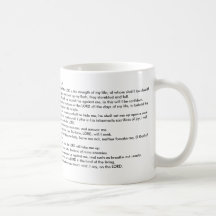 Oração para o salmo dos salmos 27 KJVA dos EUA Caneca