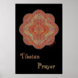 Oração tibetana pôsteres
