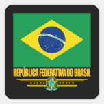 Orgulho brasileiro adesivo quadrado