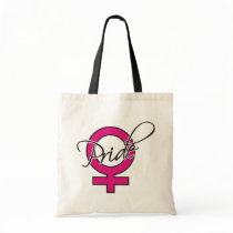 Orgulho cor-de-rosa da fêmea da fita bolsas