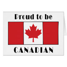 Orgulhoso ser canadense cartões