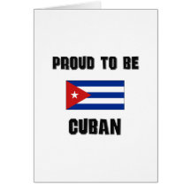 Orgulhoso ser CUBANO Cartão