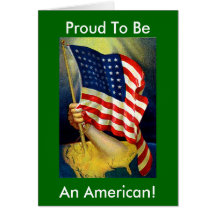 Orgulhoso ser um americano cartao