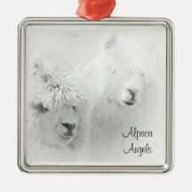 Ornamento branco das alpacas dos anjos da alpaca