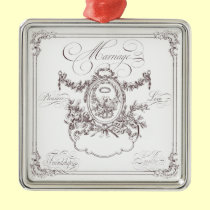 Ornamento da lembrança do casamento do casamento ornamentos