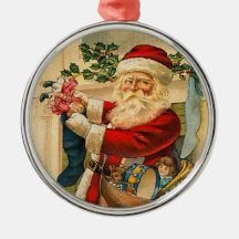 Ornamento de Papai Noel do Victorian