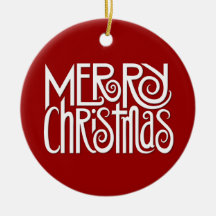 Ornamento do branco do Feliz Natal