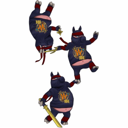 Ornamento do porco de Wizard101 Ninja Esculturafotos