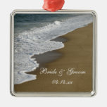 Ornamento do quadrado do casamento de praia