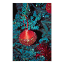 Ornamento do vermelho da árvore de Natal Foto Arte