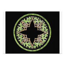 Ornamento marrom e verde descontraído convite