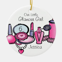Ornamento personalizado aniversário da menina do e