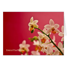 Orquídea vermelha • Cartão do convite do casamento
