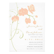 Orquídeas pálidas convites personalizado