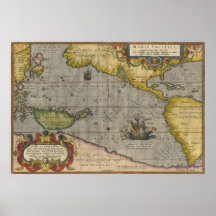 Ortelius o Pacífico Posteres