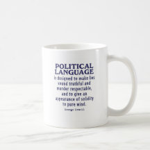 Orwell na língua política caneca