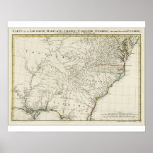 os 1758 Estados Unidos do mapa Posteres