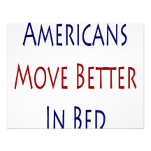 Os americanos movem-se melhor na cama convites personalizado