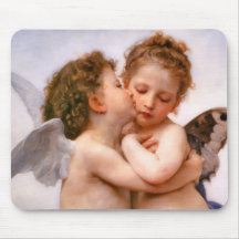 Os anjos beijam primeiramente, Bouguereau Mouse Pad