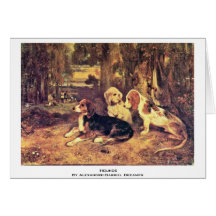 Os cães por Alexandre-Gabriel Decamps Cartao