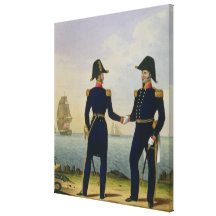 Os capitães, chapeiam 5 'do traje do marinho real impressão de canvas esticadas