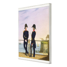 Os cirurgiões, chapeiam 6 'do traje do marinho rea impressão de canvas esticada