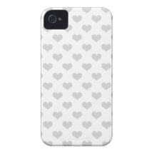 Os corações cinzentos da bolha da flanela 80s retr capa iPhone 4 Case-Mate