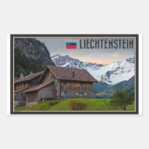Os cumes de Liechtenstein Adesivo Em Formato Retângular