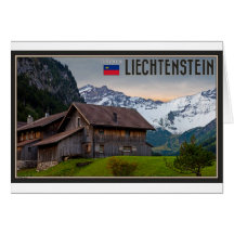 Os cumes de Liechtenstein Cartao