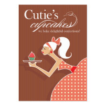 Os cupcakes de Cutie - pastelarias das sobremesas  Cartoes De Visitas
