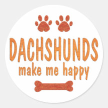 Os Dachshunds fazem-me feliz Adesivo