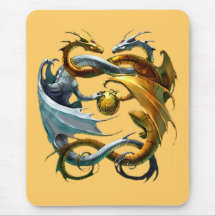 Os dragões jogam ao balão - mouse pad