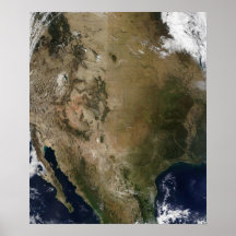 Os Estados Unidos centrais e ocidentais Poster