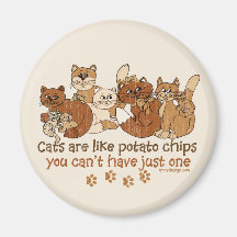 Os gatos são como microplaquetas de batata imas