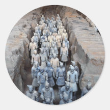 Os guerreiros do Terra-cotta, Xi'an, China Adesivo Redondo