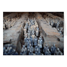 Os guerreiros do Terra-cotta, Xi'an, China Cartão