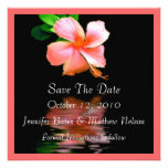 Os hibiscus elegantes do pêssego salvar os anúncio convites