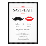 Os lábios e o casamento do bigode salvar a data convites personalizado